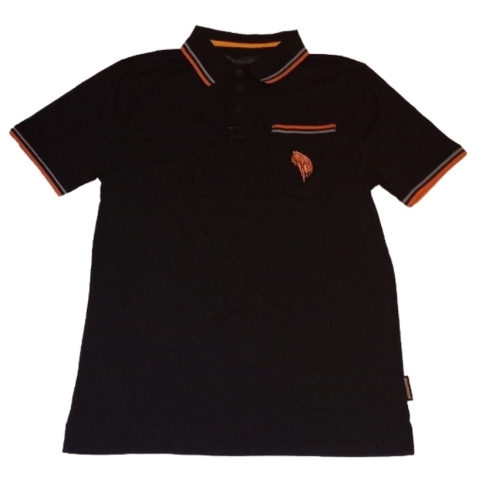 NWOT Halloween Movie - Fright-Rags.com Men's Polo Shirt XL Orange & Black